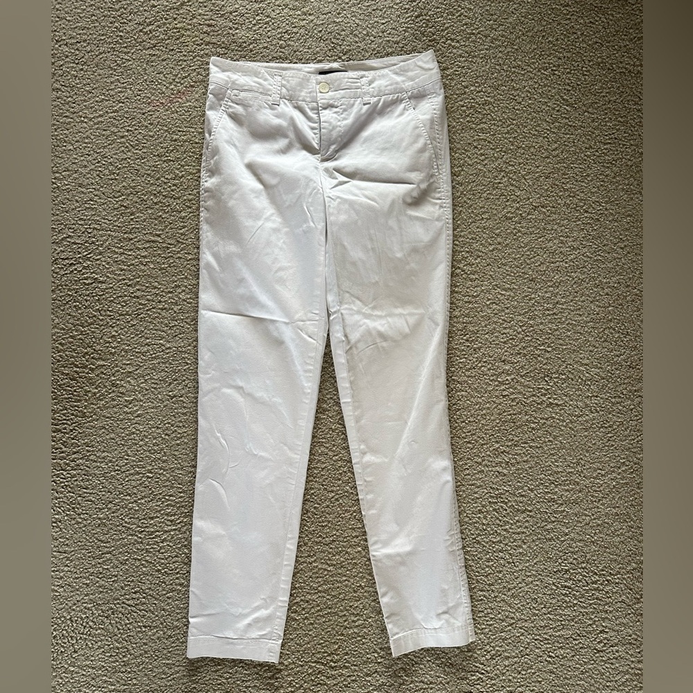 Vince White Straight Leg Ankle Chino Pants